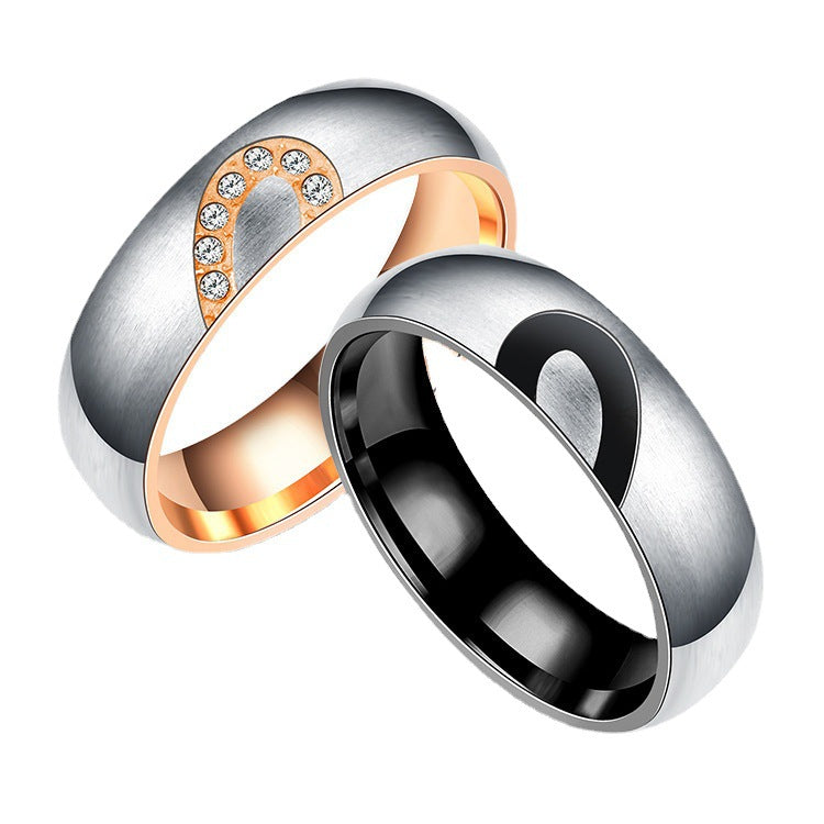 Herren Ring mit kunstvollem Herzmotiv und eleganter Edelstahloberfläche Shop Nory