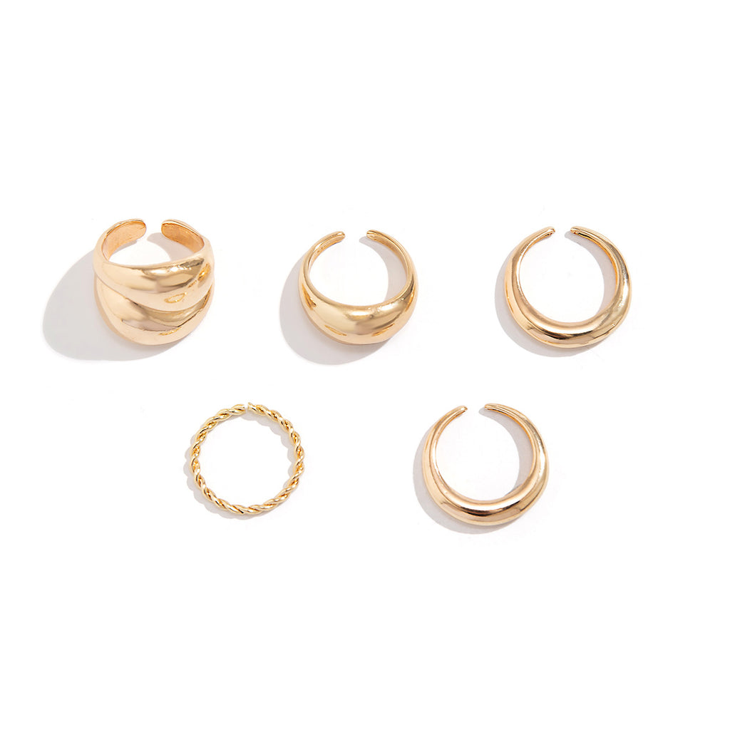 Damen elegantes Ring-Set mit kunstvollem Design und verführerischem Glanz Shop Nory
