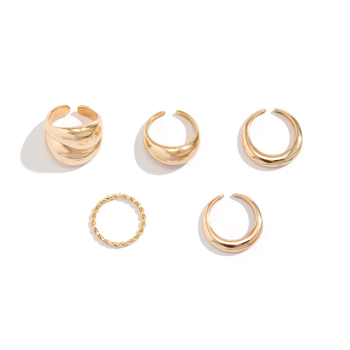 Damen elegantes Ring-Set mit kunstvollem Design und verführerischem Glanz Shop Nory