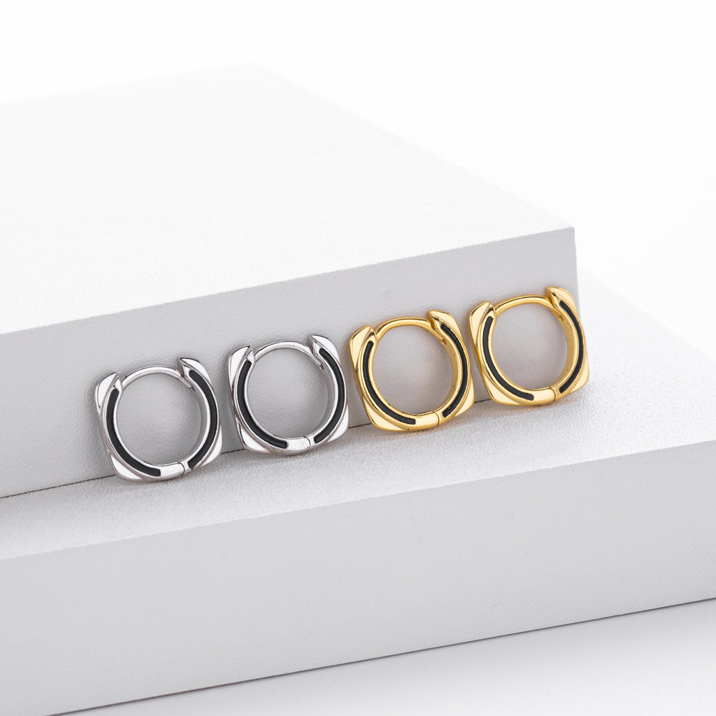 Damen Creolen mit künstlerischem Design aus 925 Sterling Silber Shop Nory