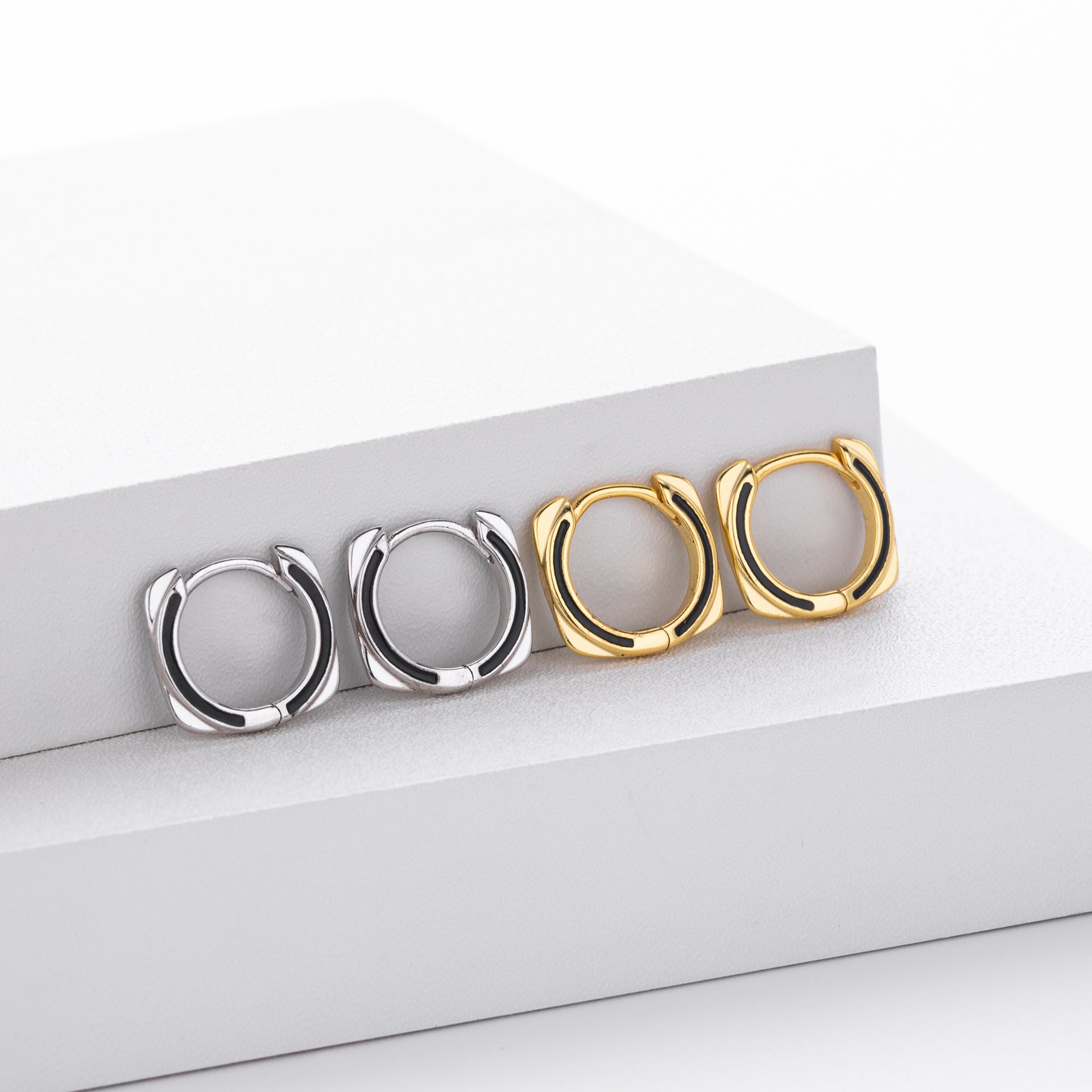 Damen Creolen mit künstlerischem Design aus 925 Sterling Silber Shop Nory