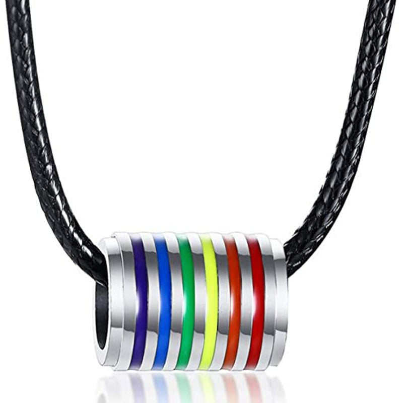 Damen trendige Halskette mit buntem Ringdesign Shop Nory