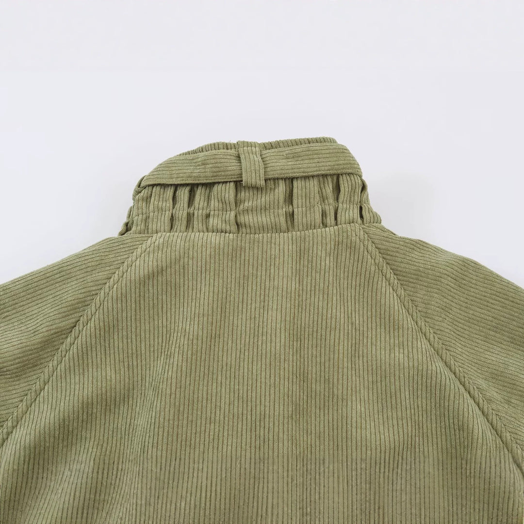 Damen Kord-Fieldjacke mit Taillengürtel und Stehkragen Shop Nory