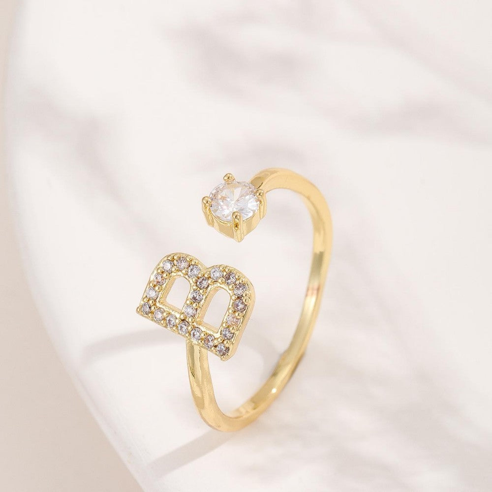 Damenring mit modernem Zirkonia-Design Shop Nory