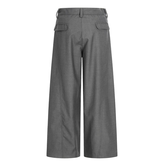 Damen Weite Culotte-Hose mit Bundfalten, hoher Taille und aufgesetzten Taschen Shop Nory