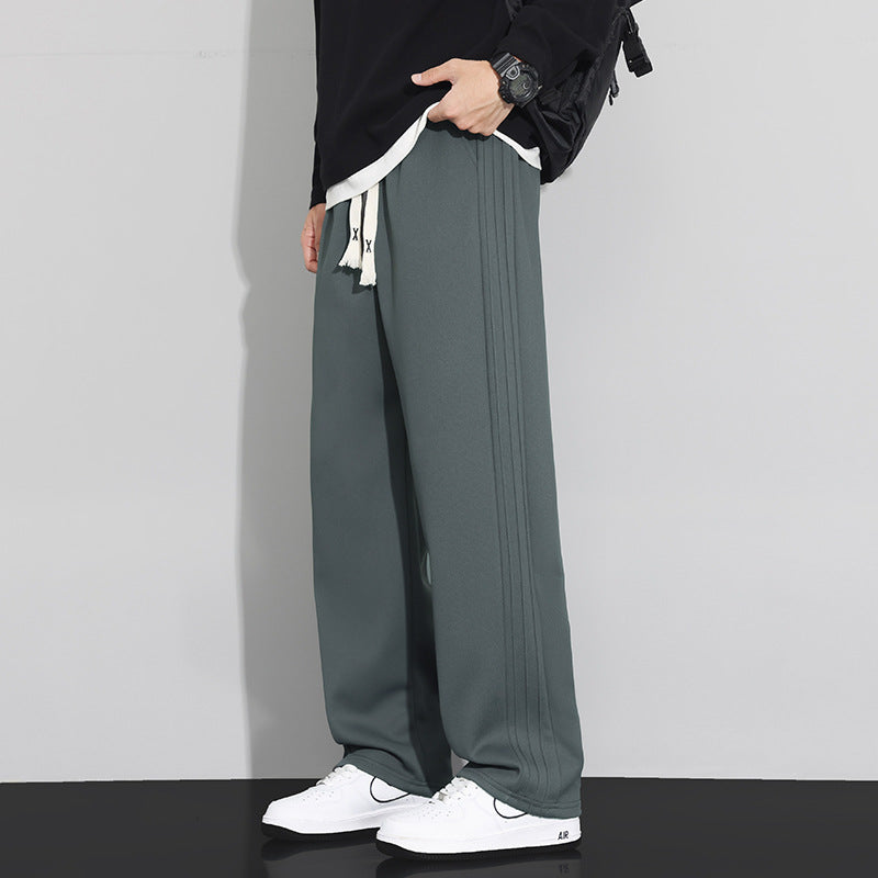 Herren Locker-weit geschnittene Lounge-Jogginghose mit Baumwoll-Fleece-Innenfutter und verstellbarem Kordelzug Shop Nory