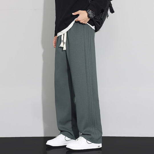 Herren Locker-weit geschnittene Lounge-Jogginghose mit Baumwoll-Fleece-Innenfutter und verstellbarem Kordelzug Shop Nory