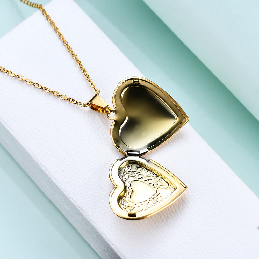 Damen Herz Anhänger Halskette mit personalisierbarem Charm Shop Nory