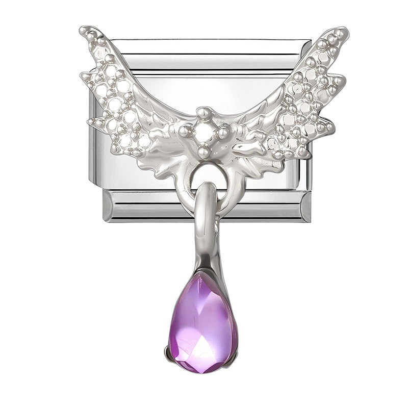 Zarte Schmetterling Charm-Link-Anhänger Aus Hochwertigem Edelstahl mit Kristallakzent
