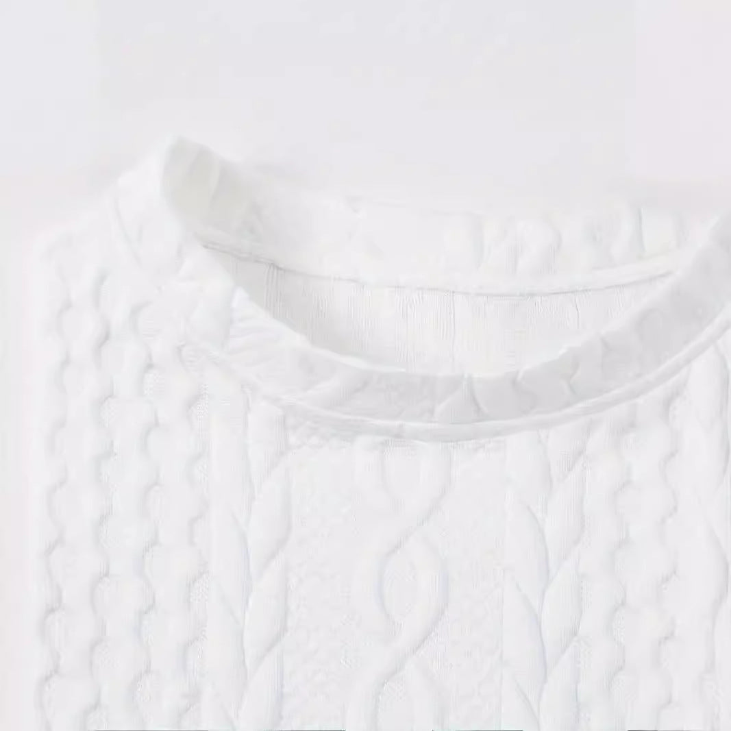 Damen Oversize Strick‑Sweatshirt mit Zopfmuster und geripptem Saum Shop Nory