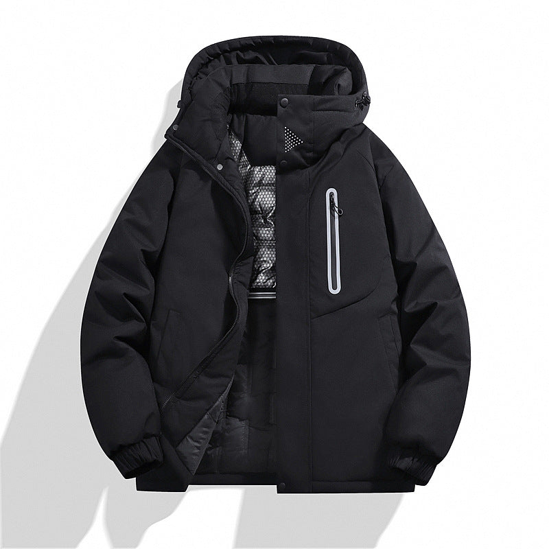 Herren Wattierte Kapuzen‑Winterjacke mit wasserabweisender Membran und verschweißter Brusttasche Shop Nory