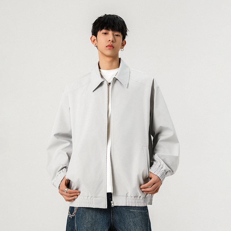 Herren Legere Übergangsjacke mit Reißverschluss und elastischem Saum Shop Nory