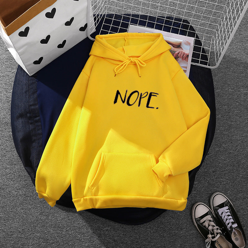 Damen nan lässiger Kapuzenpullover mit Statement-Print, Kängurutasche und weichem Fleece Shop Nory