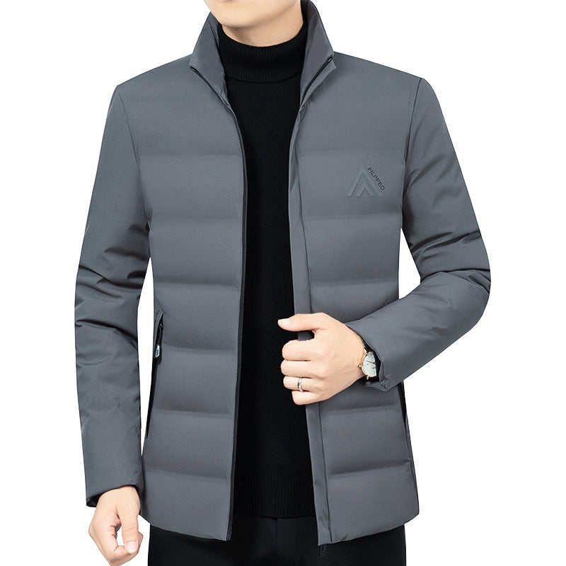 Herren Leicht wattierte City-Steppjacke mit Stehkragen und Reißverschlusstaschen Shop Nory