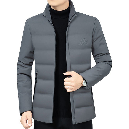 Herren Leicht wattierte City-Steppjacke mit Stehkragen und Reißverschlusstaschen Shop Nory