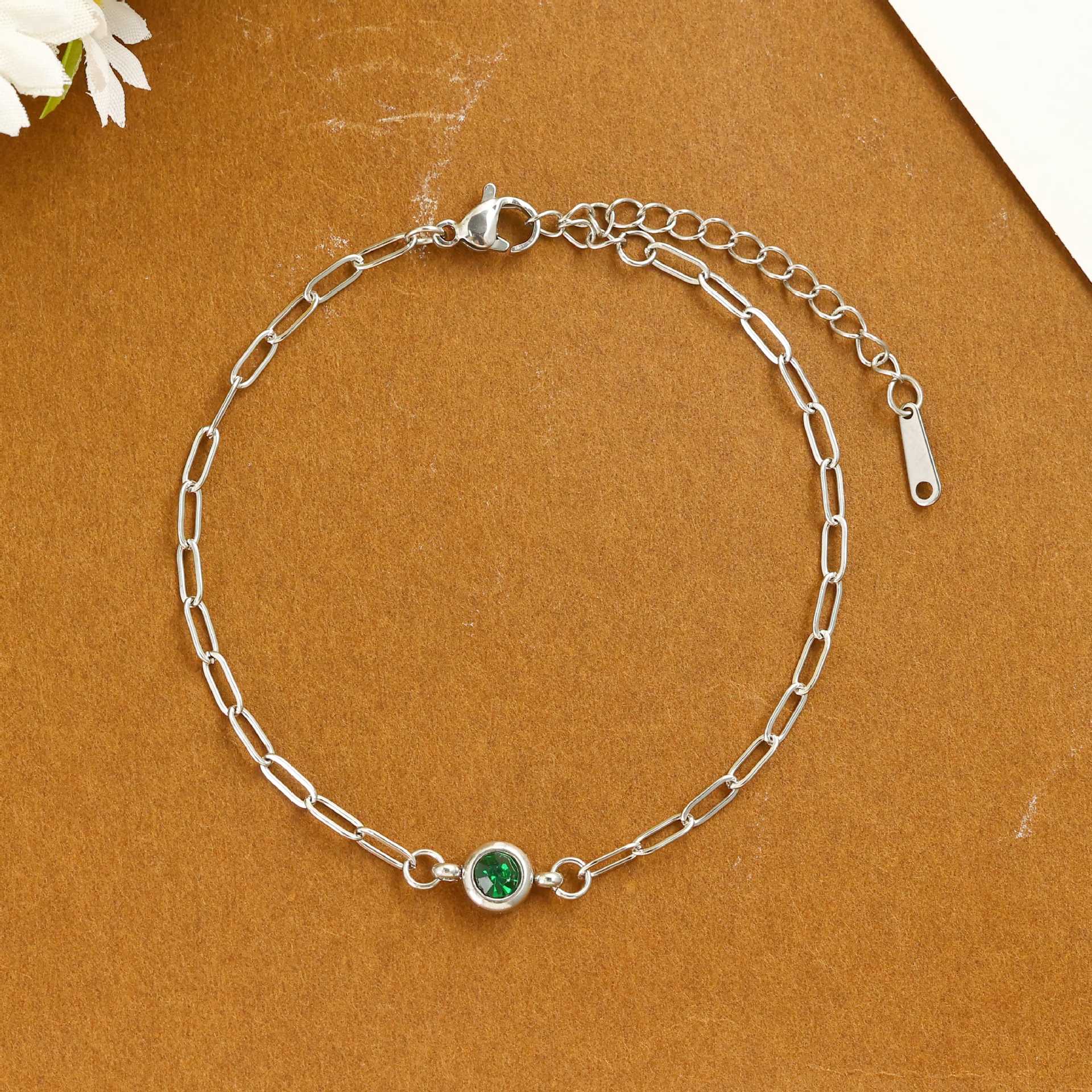 Damen zartes Armband mit funkelndem Kristall Shop Nory