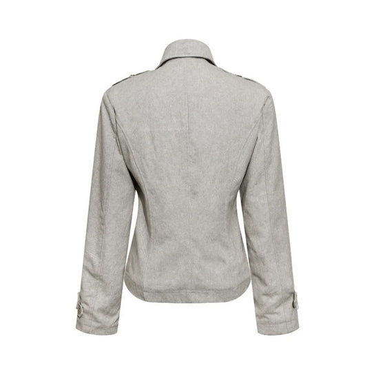 Damen Kurze Doppelreihige Cabanjacke mit Stehkragen und Taillierung Shop Nory
