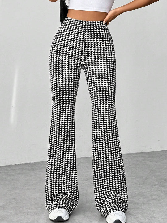 Damen Hochgeschnittene Schlaghose aus Stretch-Feinstrick Shop Nory