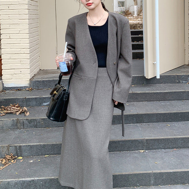 Damen Eleganter Oversized Blazer mit Taschen Shop Nory