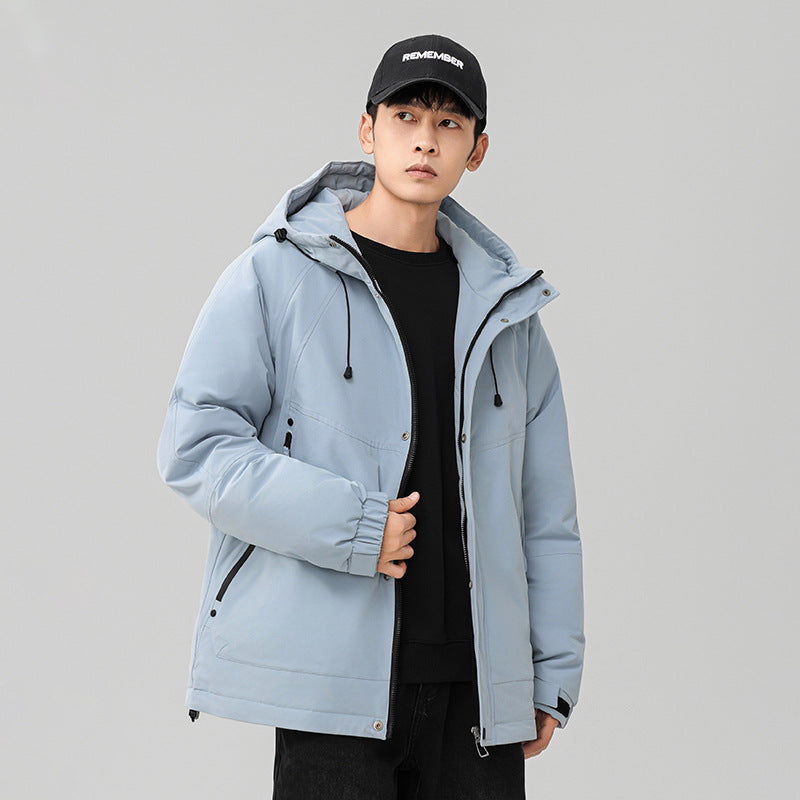 Herren Technische Winterjacke mit verstellbarem Kapuzenkragen Shop Nory
