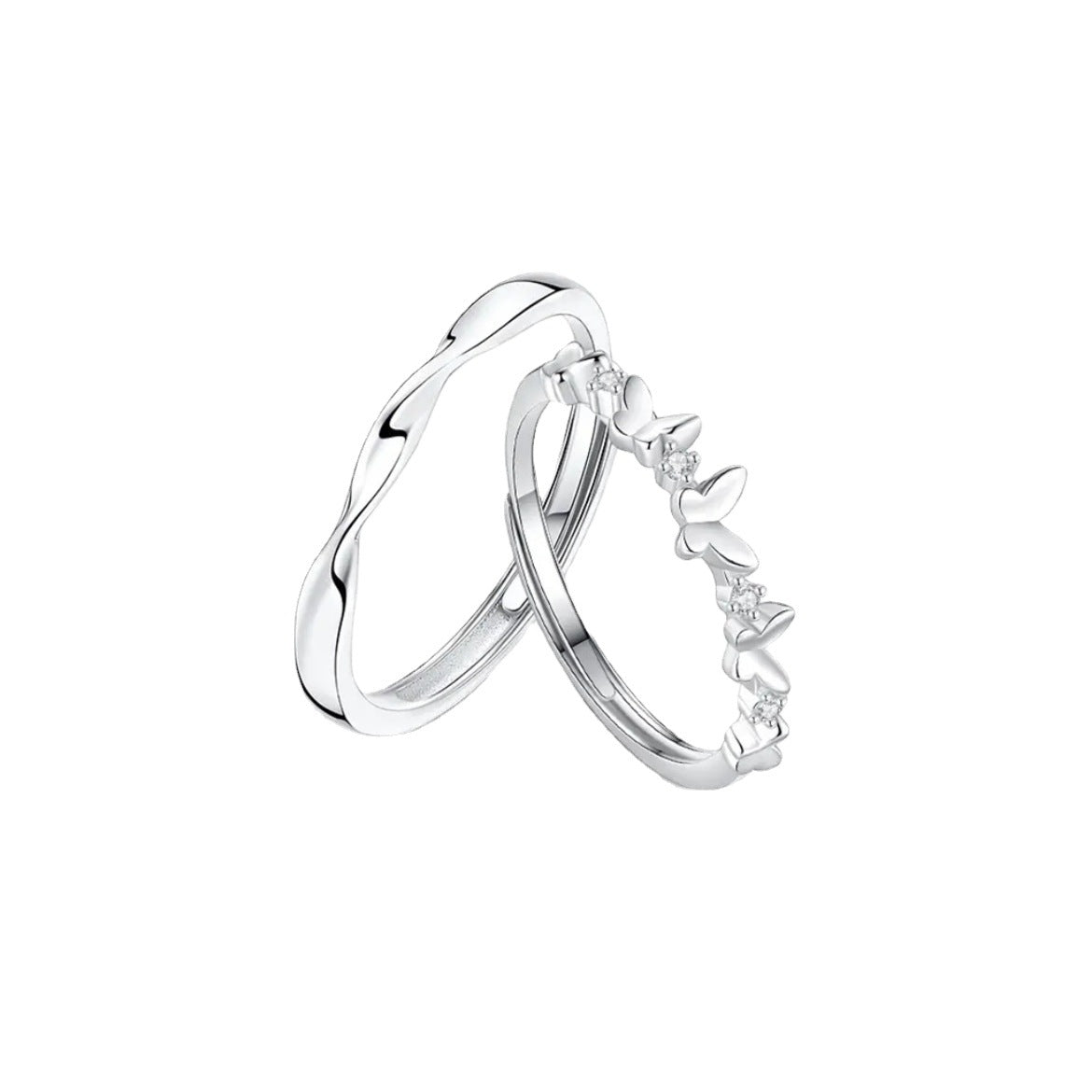 Damen Wellenförmiger Edelstahlring Shop Nory