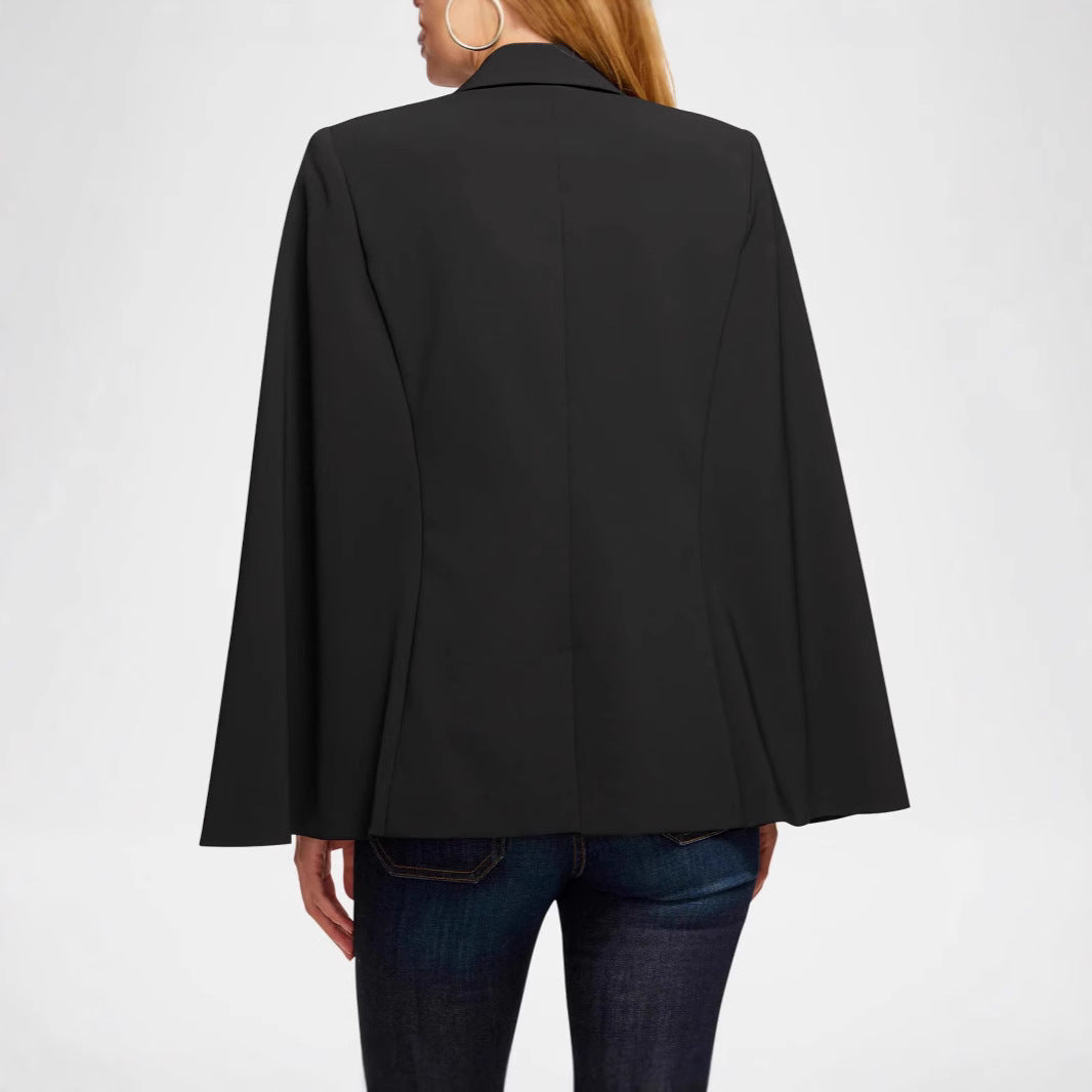Damen Cape-Blazer mit Schlitzärmeln und tailliertem Ein-Knopf-Verschluss Shop Nory