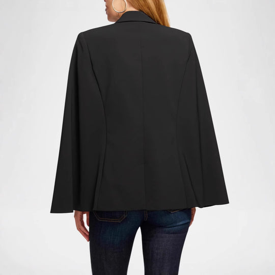 Damen Cape-Blazer mit Schlitzärmeln und tailliertem Ein-Knopf-Verschluss Shop Nory