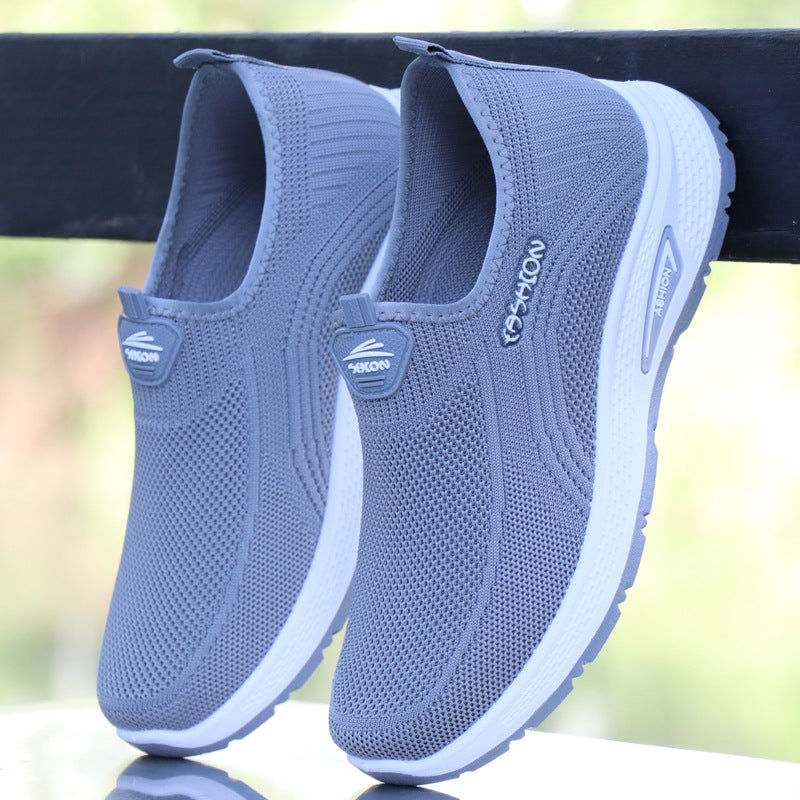 Damen Bequeme Slip-On Sneakers mit atmungsaktivem Mesh-Obermaterial