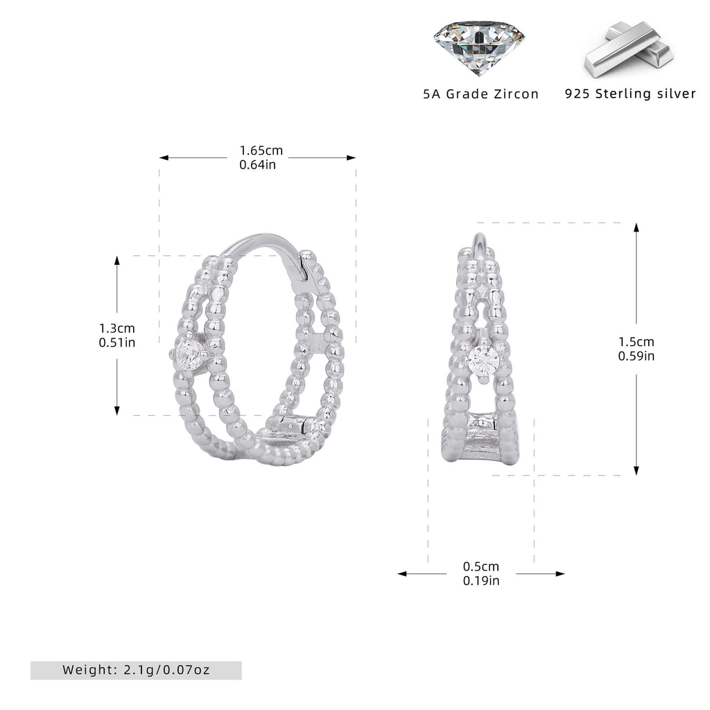 Damen Ohrstecker mit luxuriösem Zirkonbesatz und elegantem Design Shop Nory