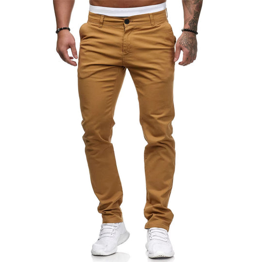 Herren schmal geschnittene Baumwollstretch-Chino mit mittlerer Leibhöhe und Komfortbund Shop Nory