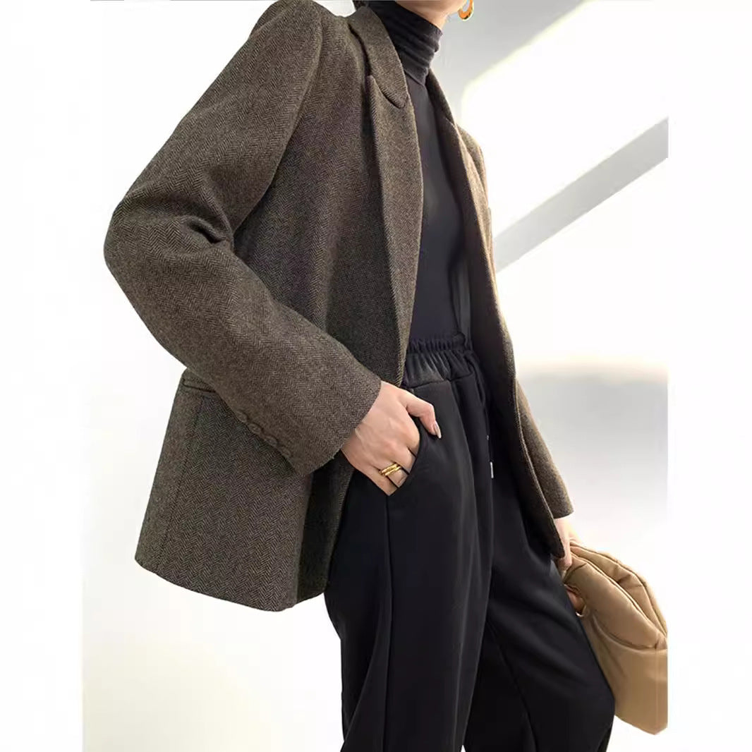 Damen Eleganter Wollblazer Shop Nory