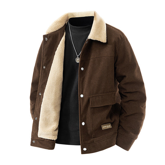 Herren Lässige Cordjacke mit Teddyfutter Shop Nory