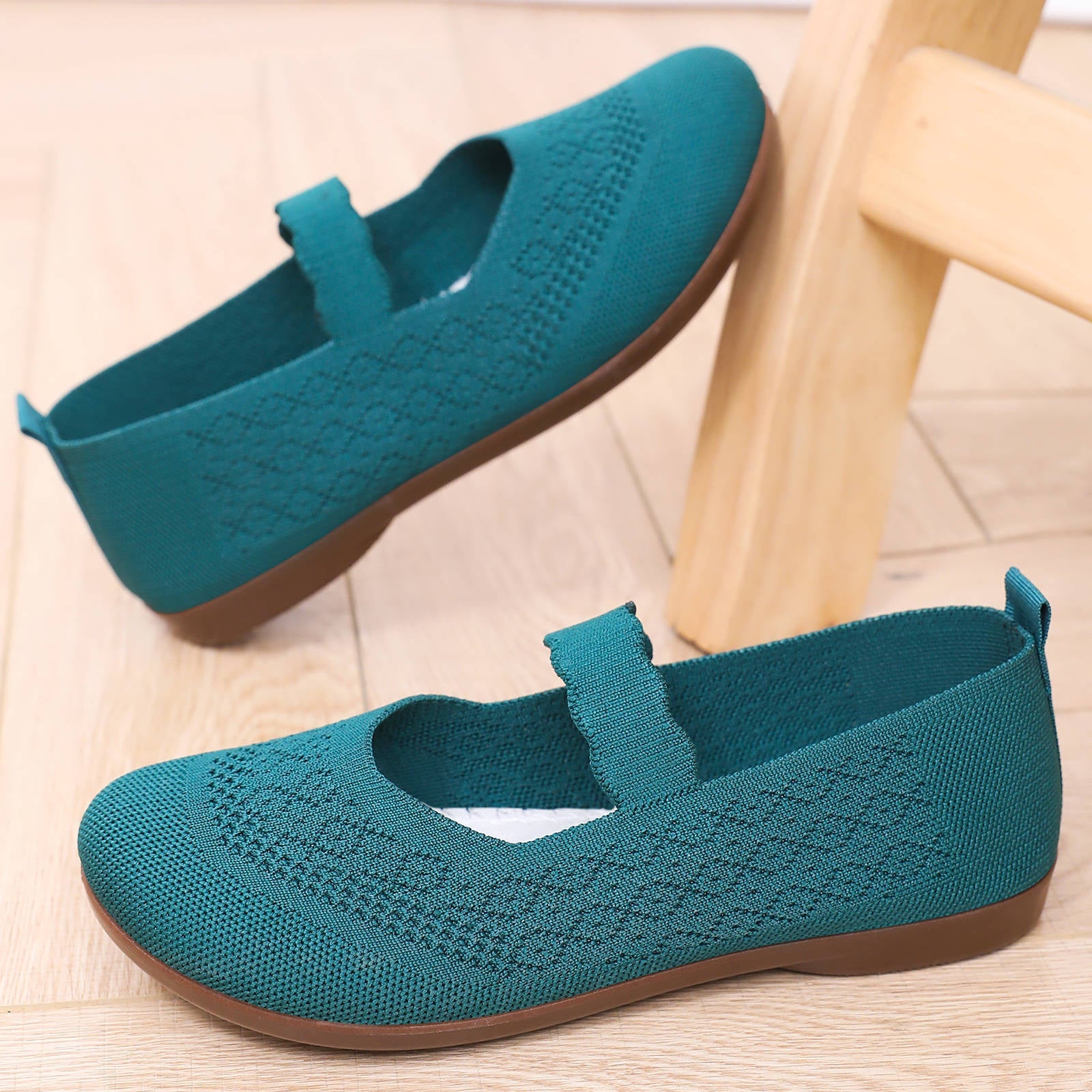 Damen Ballerinas mit rutschfester Sohle und atmungsaktivem Obermaterial