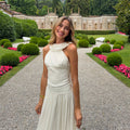 Damen Elegantes Maxikleid mit hochwertigem Chiffon und femininer Drapierung Shopnory