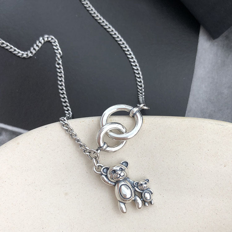 Damen Halskette mit doppeltem Gliederdesign und funkelndem Sternanhänger Shop Nory