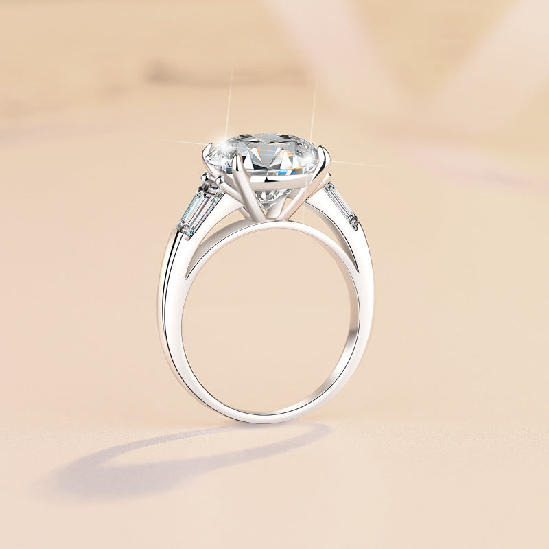 Damen Solitärring mit strahlendem Kristall und eleganten Akzenten Shop Nory