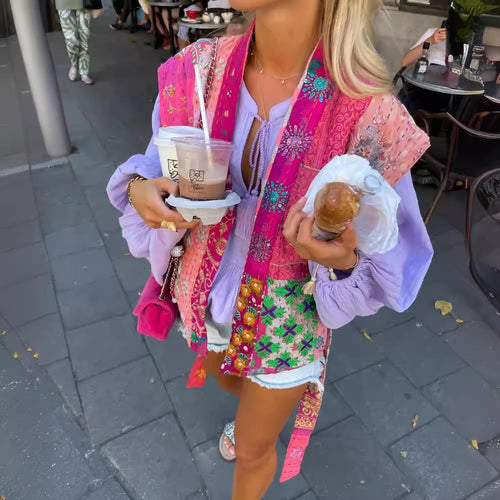 Damen Kurze, bestickte Sommerjacke