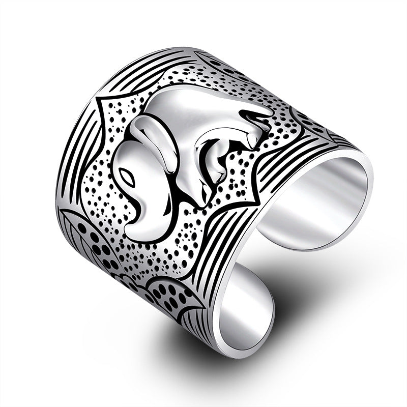 Damen Offener Ring mit kunstvollem Geldsymbol-Design Shop Nory