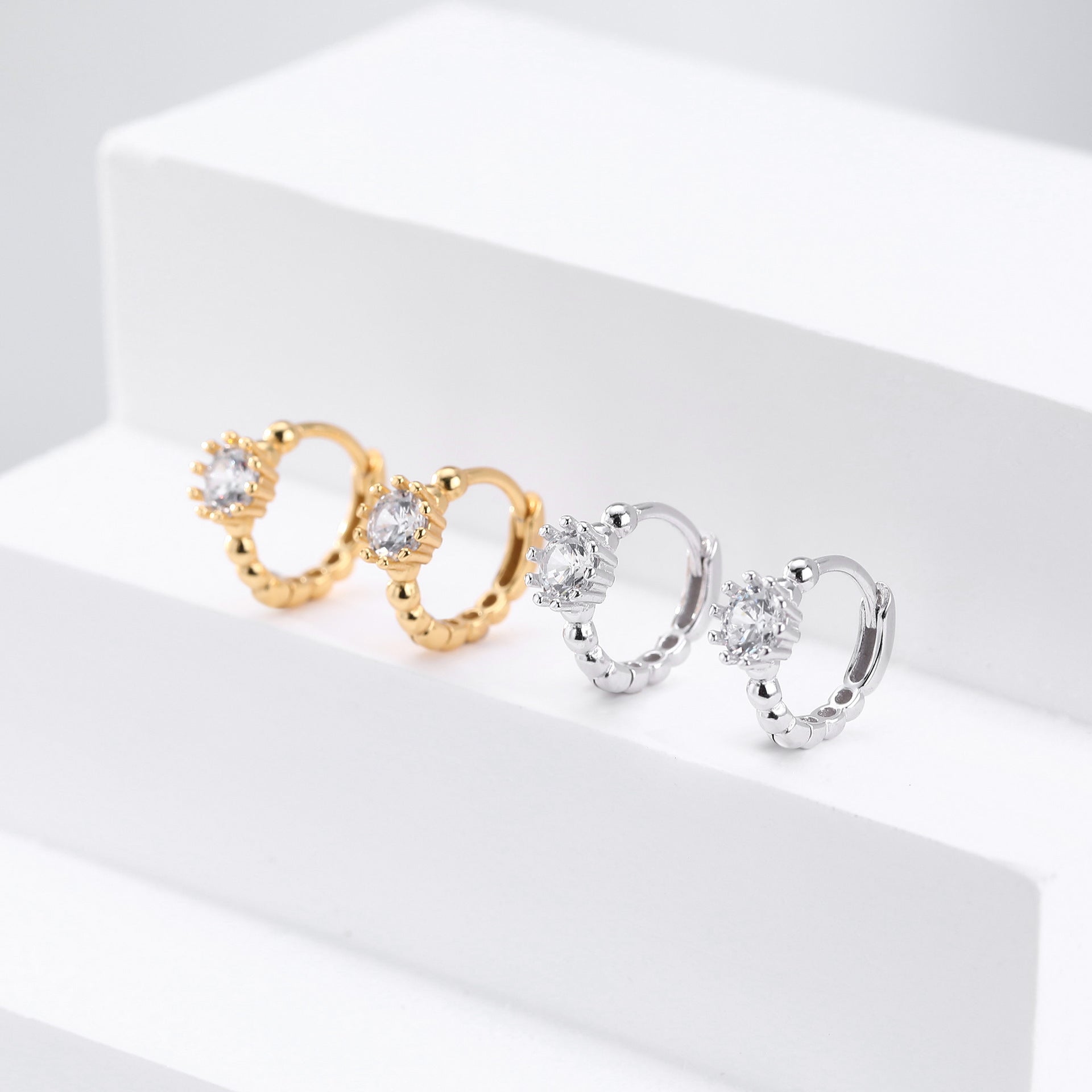 Damen Ohrhänger mit funkelndem 5A Zirkon und hochwertigem 925 Sterling Silber Shop Nory