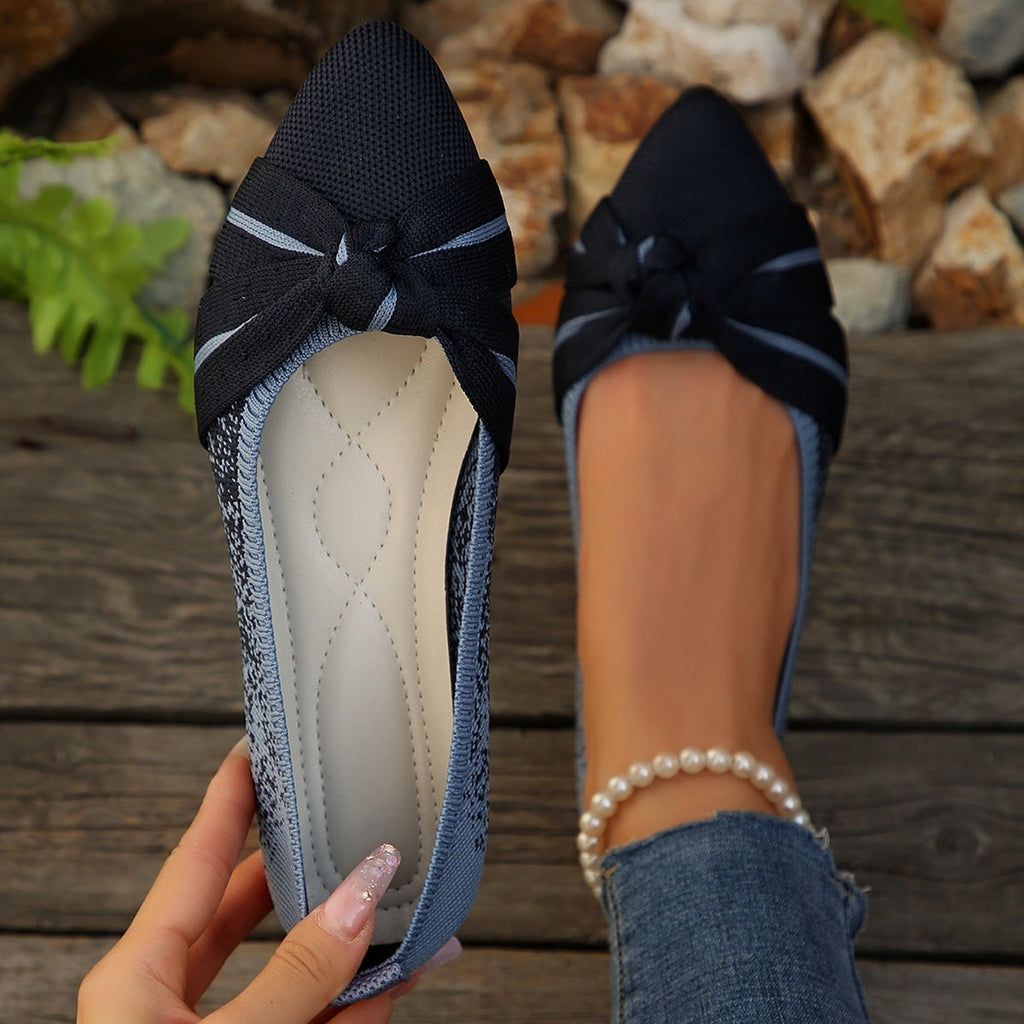 Damen Ballerinas mit dekorativem Schleifen-Design