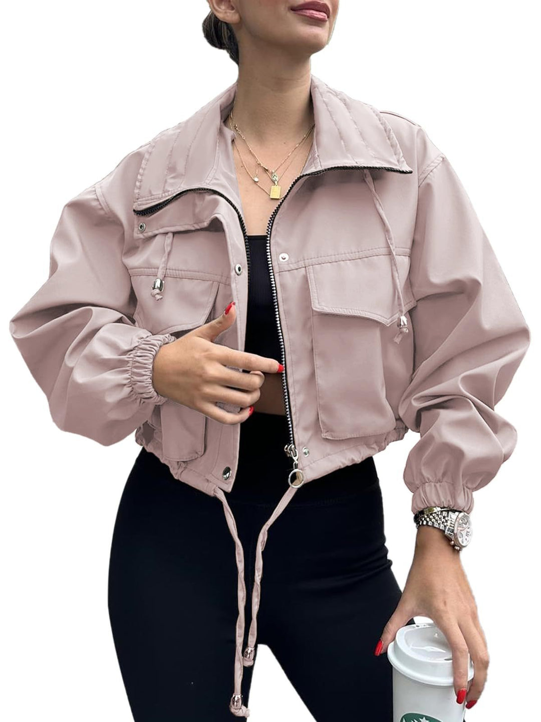Damen Modische und sportliche Kurzjacke