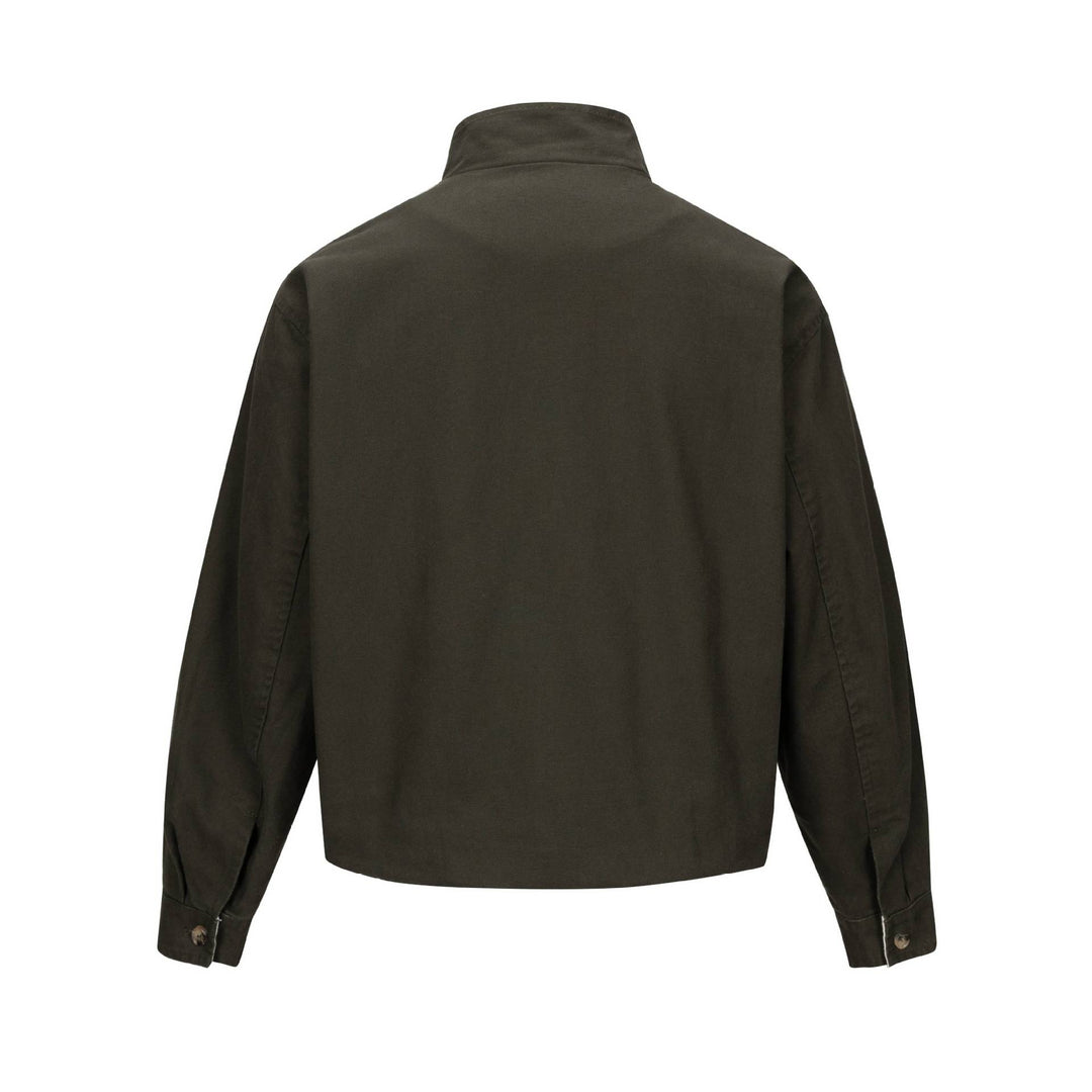Unisex Kurzblousonjacke mit hochgeschlossenem Nietenkragen und Utility‑Taschen Shop Nory