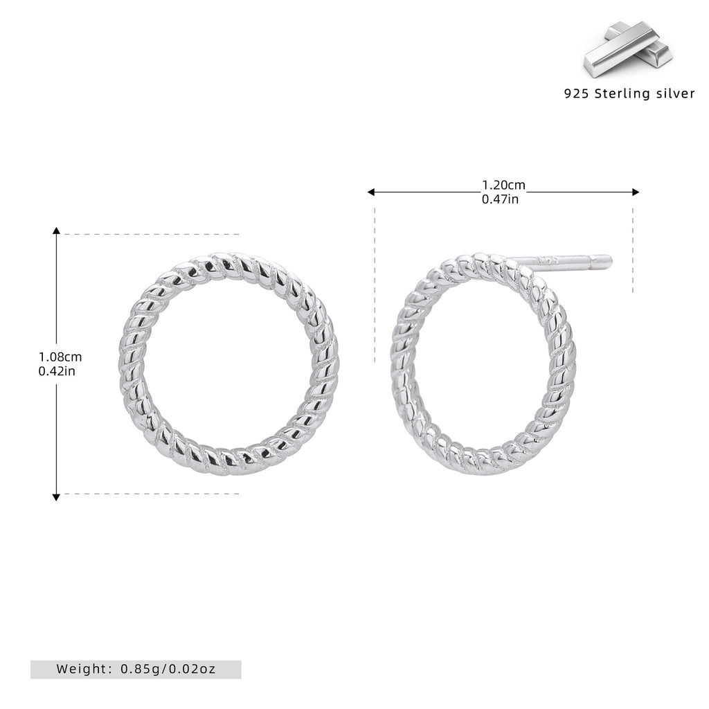 Damen Ohrringe aus 925 Sterling Silber mit anspruchsvollem geflochtenem Design Shop Nory