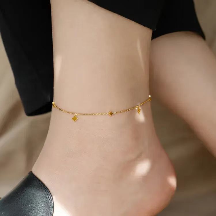 Damen Minimalistische Sternanhänger Fußkettchen Shop Nory