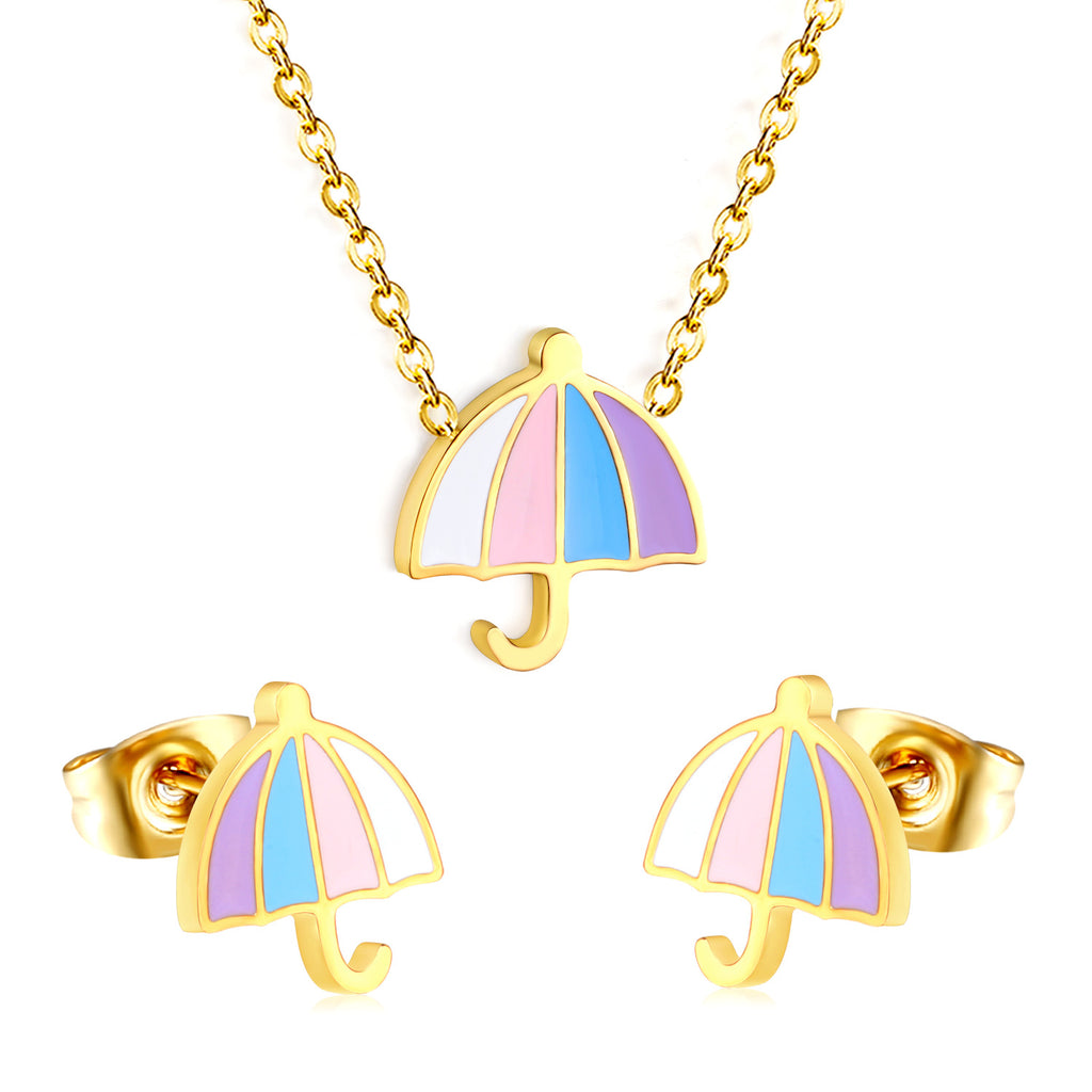 Damen Schmuckset mit Eiscreme-Anhängern Shop Nory