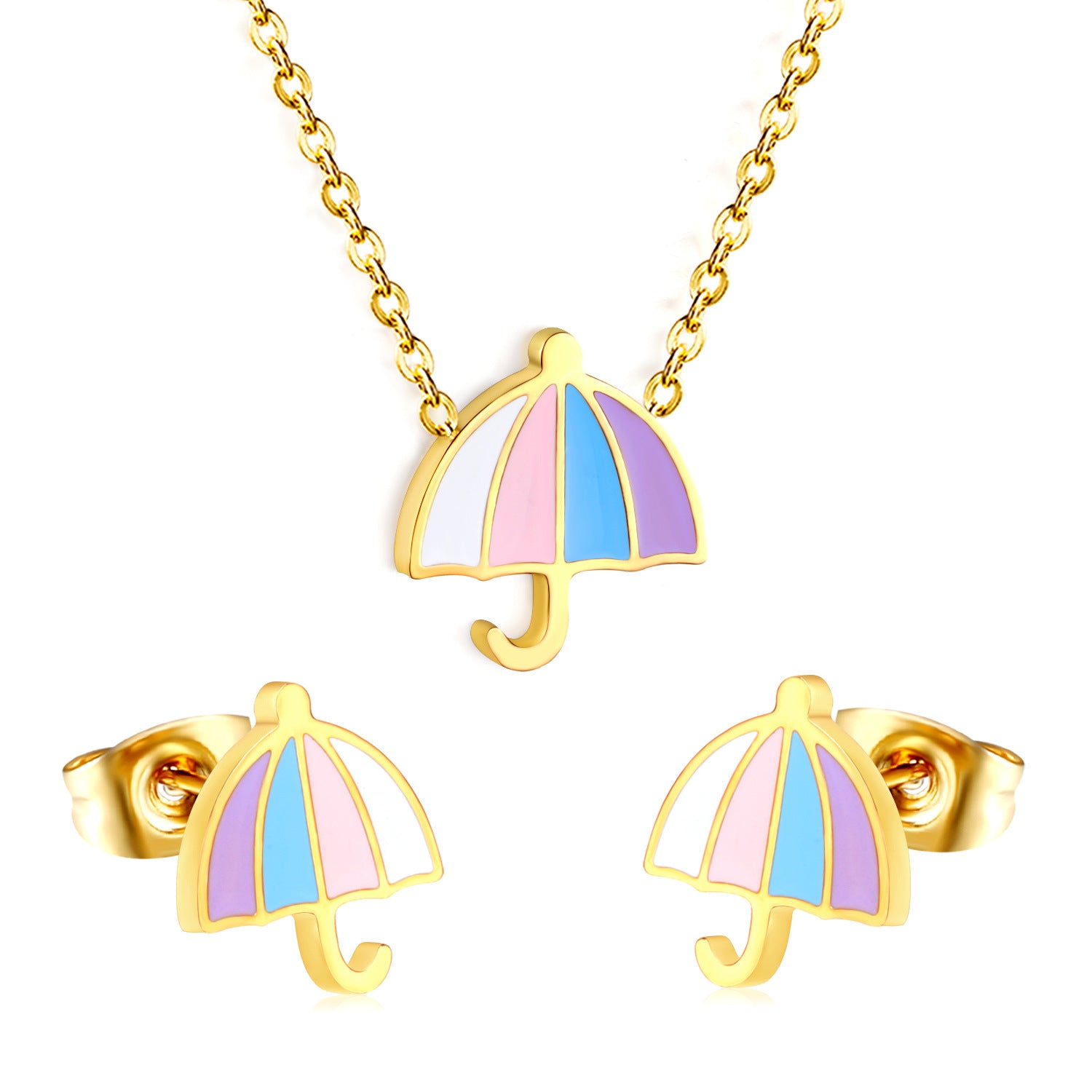 Damen Schmuckset mit Eiscreme-Anhängern Shop Nory