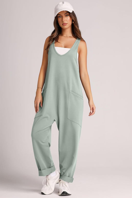Damen Jumpsuit mit großzügigen Taschen und weichem Stretchmaterial