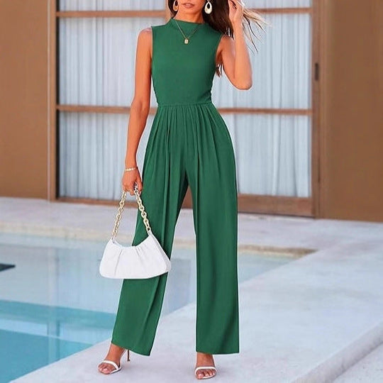 Damen eleganter Jumpsuit mit weitem Bein und taillierter Silhouette Shopnory