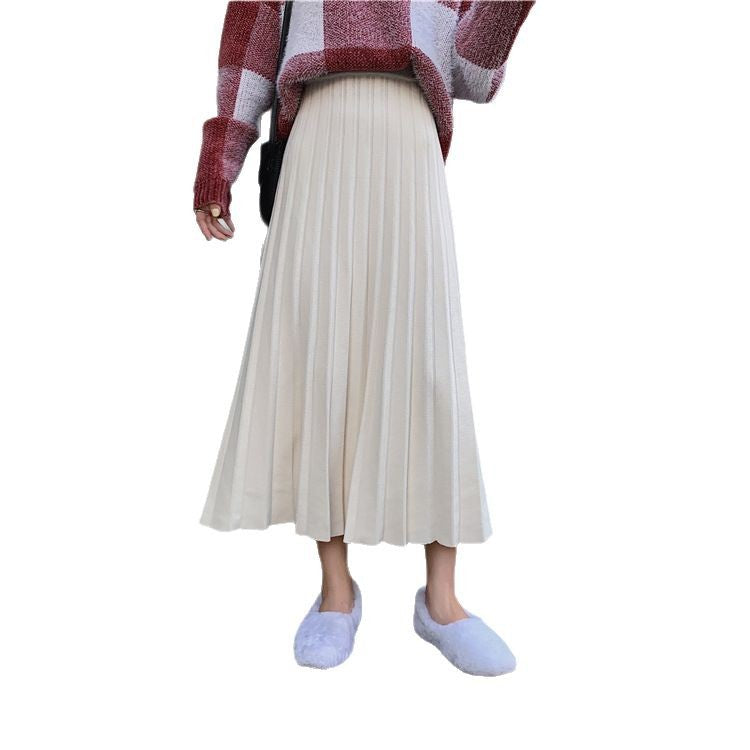 Damen Langer, plissierter Rock aus weichem Material Shop Nory