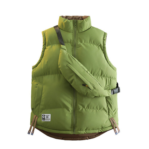 Damen Moderne gesteppte Outdoor-Weste mit integriertem Gürteltaschen‑System und hohem Stehkragen Shop Nory